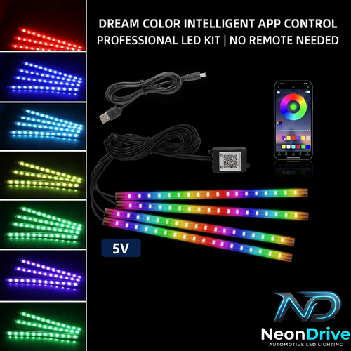 NeonDrive™ Pro Smart RGB Interior LED Kit – App & Music Sync
