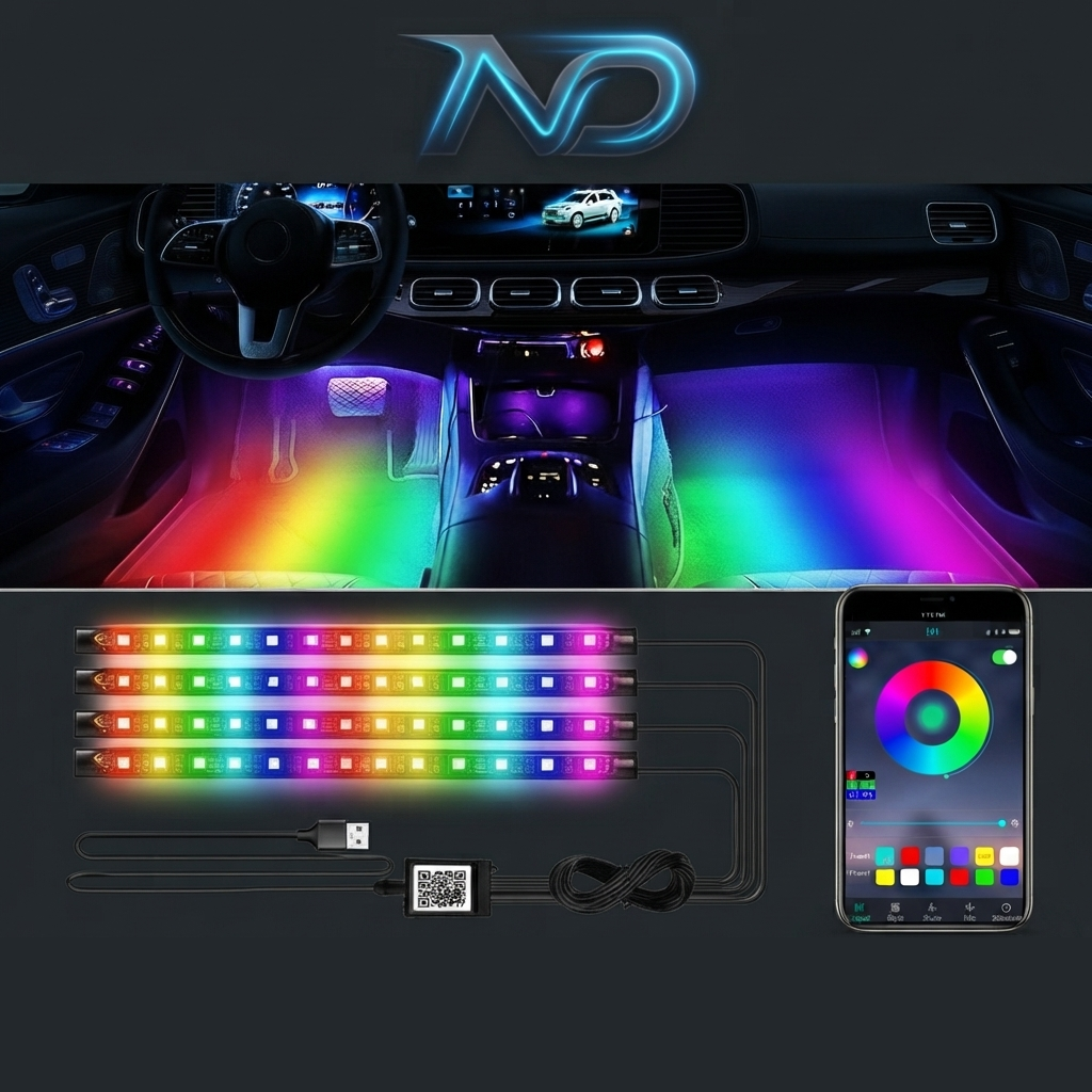 NeonDrive™ Pro Smart RGB Interior LED Kit – App & Music Sync